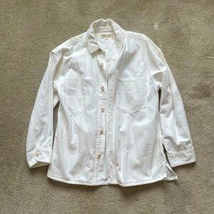 MADEWELL white oversized denim overshirt jacket